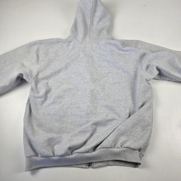 Carhartt Hoodie Mens XLT Gray Full Zip Thermal Lined Fleece Sweatshirt K129 - Picture 13 of 16